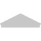 Ekena Millwork Peaked Cap 4 Spoke Architectural PVC Combination Pediment, 58"W x 21-3/8"H x 2-3/4"P (Pitch 6/12) PEDPC058X215PKC04 - alternate 3